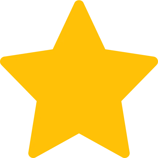Estrella amarilla que indica parte de la puntuación o valoración obtenida