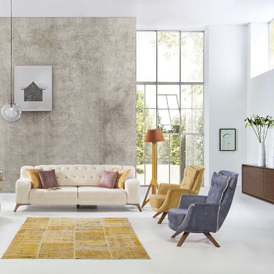 Salón con altos techos y grandes ventanales como ejemplo del máster anual en interiorismo y decoracion de INNADI, Madrid